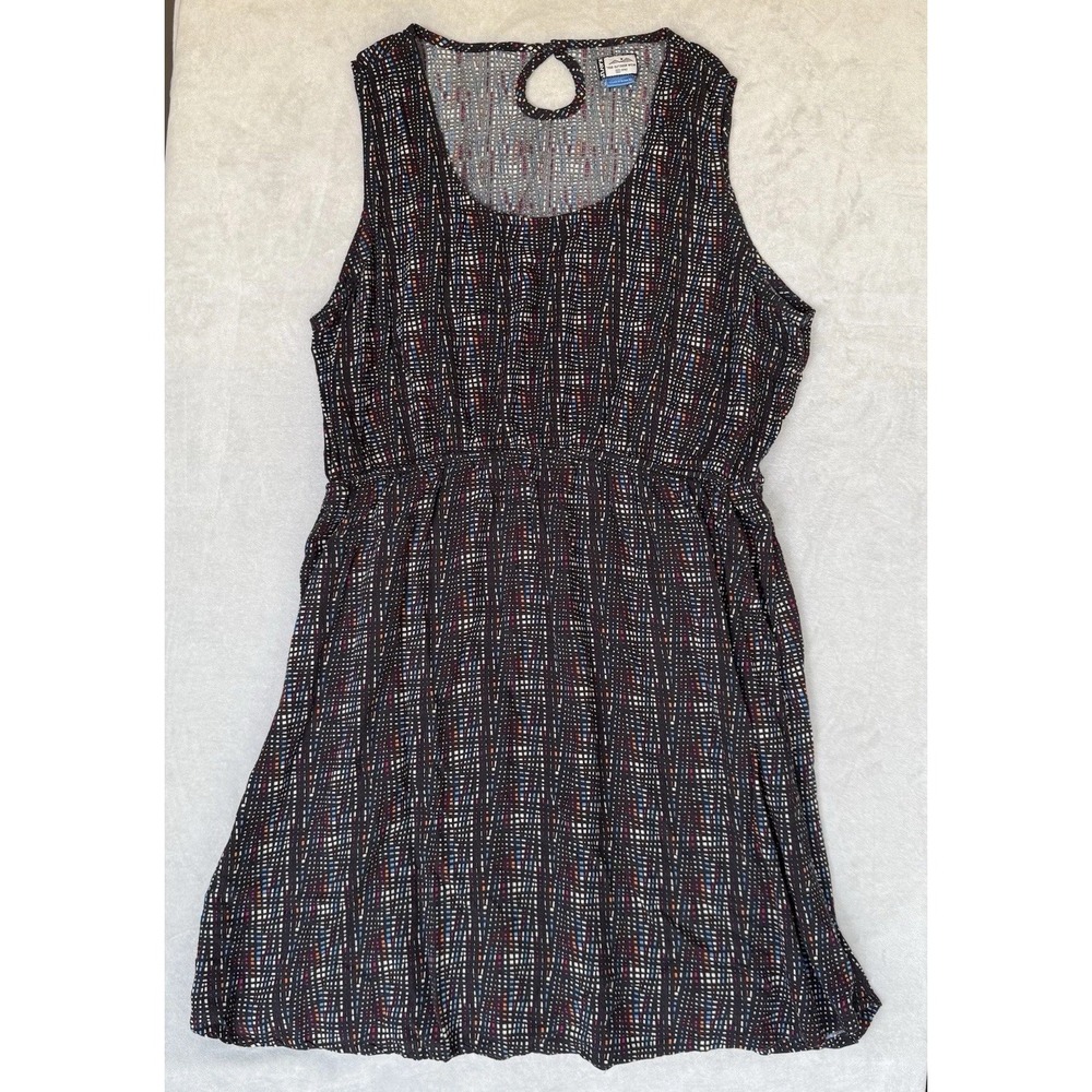 Kavu Dress Womens XL Black Electric‎ Grid Pockets Granola Girl Outdoors Fishing